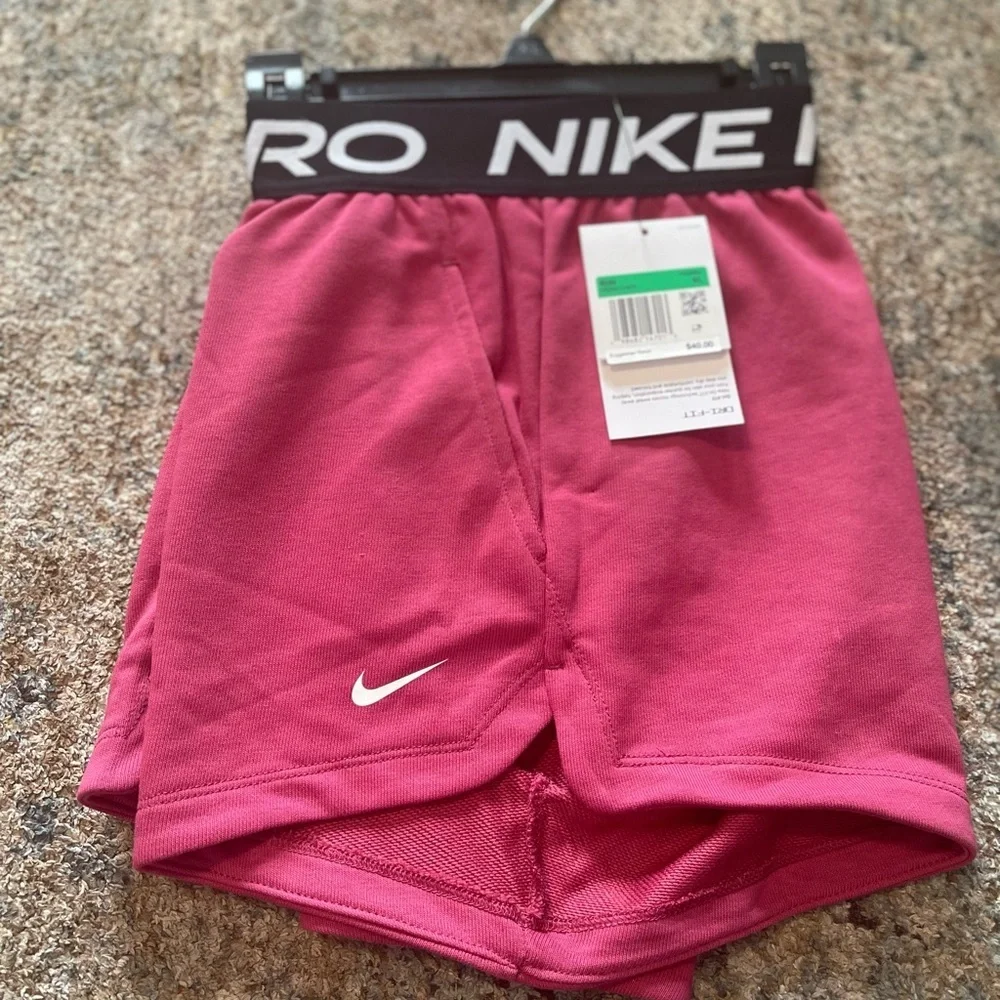Nike Pro kids Pink Athletic Shorts